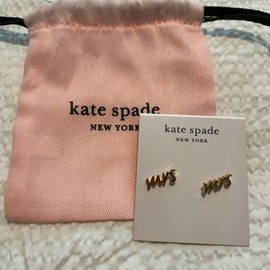 Kate Spade Mrs Earrings WITH Dust Bag